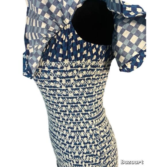 ANTHROPOLOGIE Corey Lynn Calter Off-The-Shoulder Smocked Mini Dress size small p - Picture 13 of 13